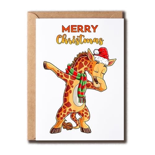 AdamLongStore Dabbing Giraffe Santa NX}XJ[h - ʔNX}XJ[h - ƑFl̂߂̑f炵J[h NX}X - NX}XMtg