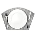 SHACOS Round Table Placemats Set of 4 Wedge Placemats Heat Resistant Woven Vinyl Table Mats Wipe Clean (4, Silver Gray)