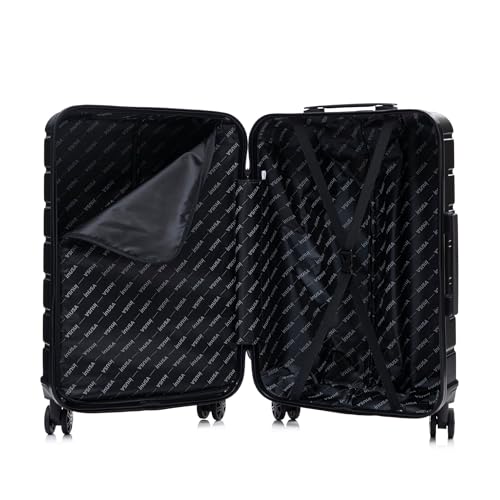 Image of InUSA TREND Luggage with Spinner Wheels | Durable lightweight Hardside Suitcase, Travel Bag with Handle and Trolley | 32-inch Extra-Large Checked luggage | Black