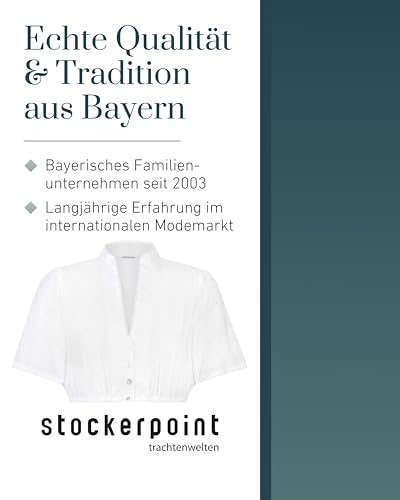 Stockerpoint Damen Tabea Dirndlbluse, Weiss, 42