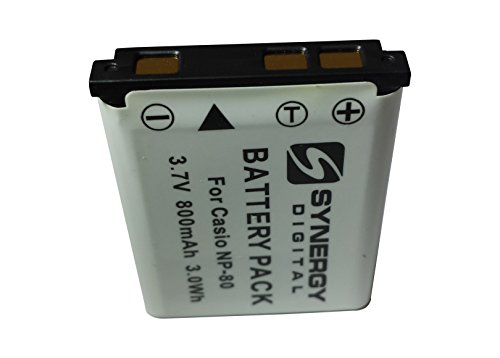 Sdcanp80 Lithium-Ion Rechargeable Battery - Ultra High Capacity (3.7V 800 Mah) - Replacement For Casio Np-80 Battery For Casio Exilim Ex-G1, Ex-H5, Ex-S5, Ex-S6, Ex-S7, Ex-S8, Ex-Z1, Ex-Z115, Ex-Z16, Ex-Z2, Ex-Z270, Ex-Z280, Ex-Z33, Ex-Z35, Ex-Z37, Ex-Z #TOP6
