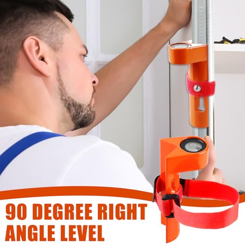 Zentrierstange, Kohle Faser Nivellier Libelle für Rechtwinklige Wasser Waage,Stabwasserwaage in Aluminiumqualität,Tragbar Senkrechte Wasser Waage,90-Nivellierer für runde oder quadratische Turmlineal