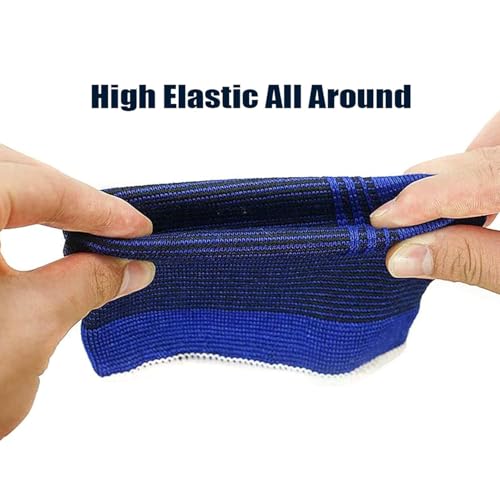 SystemsEleven Knee Support - Lightweight Elasticated Sleeve Compression Bandage for Joint Pain & Sprains During Exercise & Sport, Left or Right for Both Men & Women (2 x Blue Knee Supports) - Image 9