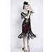 JICAGOM Flapper Dresses 1920s Gatsby Roaring 20s Great 1920 Dress for Women Red and Black
