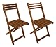 Gartenstuhl DEGAMO 2er Set Klappstuhl aus Eukalyptus Holz
