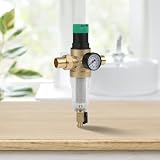 Moliuoly 1" x 3/4" Rohrfilter-Druckregler, Luftdruckregler für den Haushalt zur Reinigung der Wasserversorgung, Sicherheitsventil für 1 x 3/4 Zoll Druckregler und Rücklauffilter für saubere