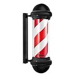 postes para barberia Luz de montaje en pared: instalar nuestro poste de peluquería para exteriores en las paredes de tu tienda es muy fácil, ya que viene con base de acero negro y accesorios. Nuestra luz de poste de barbero no requiere ningún paso complicado para configurarla en la pared.