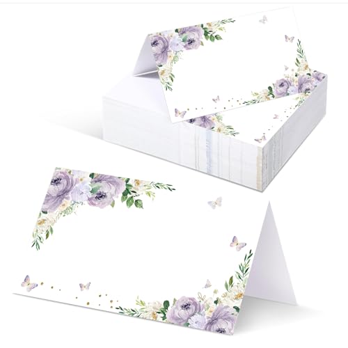 Marque-place papillon aquarelle violette pour sublimer vos tables de fête et mariages