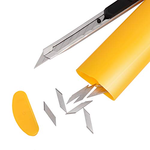 FOSHIO 1PCS Yellow 30 Degree Cutter Utility Knives Blade Disposal Case Razor Container Storage Box