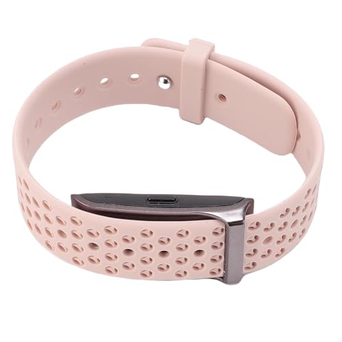 Pulsera inteligente rosa para monitorizar el sueño y deporte diario