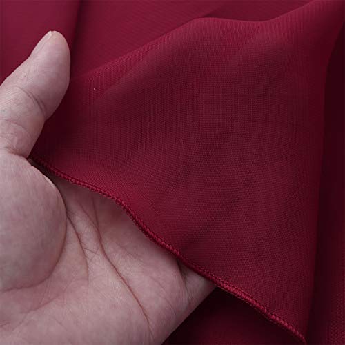 Iefiel Women Asymmetric Chiffon Ballet Dance Wrap Skirt With Waist Tie Wine Red#2 One Size #TOP5