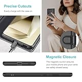 Kuafcase for Samsung S25 Ultra 5G Case with 4 Card Slots Magnetic Closure Kickstand Shockproof Protective Phone Case for Samsung Galaxy S25 Ultra - Black - Image 5