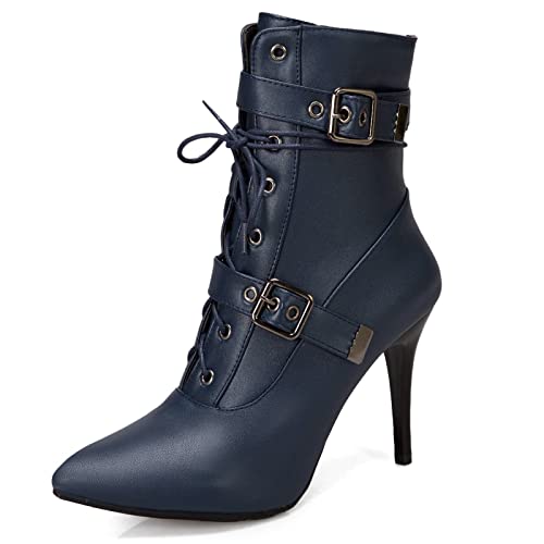 Bottines à lacets femme hiver avec talon aiguille sexy haut