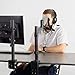 VIVO Black Height Adjustable Pneumatic Spring Microphone Counterbalance Arm Mount, Compact Mic Stand with Mounting Clamp (STAND-MIC01)