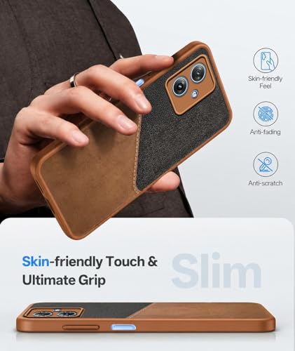 Image of Jkobi Back Cover Case for Motorola Moto G64 5G (Dual PU Leather Stitch | Professional Minimalist | Soft and Flexible)
