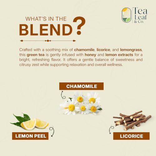 Image of Honey Lemon Green Tea Loose Leaf (100gm /3.5oz), Makes Upto 50 Servings