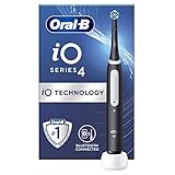 Oral-B iO4 Electric Toothbrush for Adults, 1 Toothbrush Head, 4 Modes with Teeth Whitening, UK 2 Pin Plug, Black