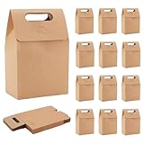 Boîtes à cadeaux Kraft Party:Ces boîtes à cadeaux marron sont fabriquées à partir de papier kraft, étude, durable et haut de gamme. Ne vous inquiétez pas, les cadeaux contenus dans les boîtes cadeaux risquent de tomber à travers. Convient pour conserver des bonbons, pop-corn, cadeaux de fête, pour les anniversaires, fêtes de mariage, etc.