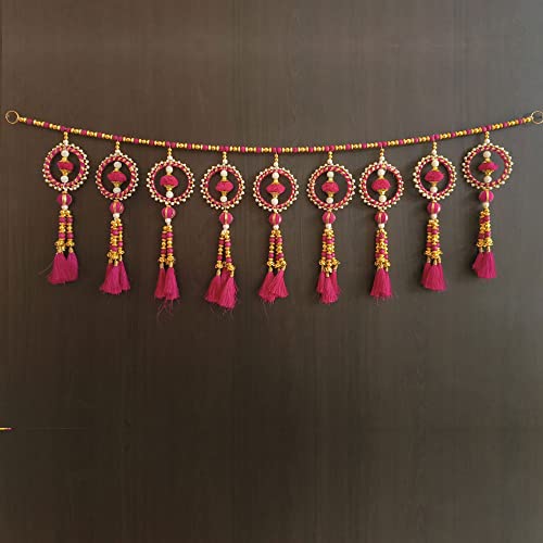 Image of Handmade Door Hanging Toran Bandarwal Chudi Style (TC-06) -Diwali New Year Inauguration Wedding Festival Home Decor Pooja (40 Inch X 6 Inch)