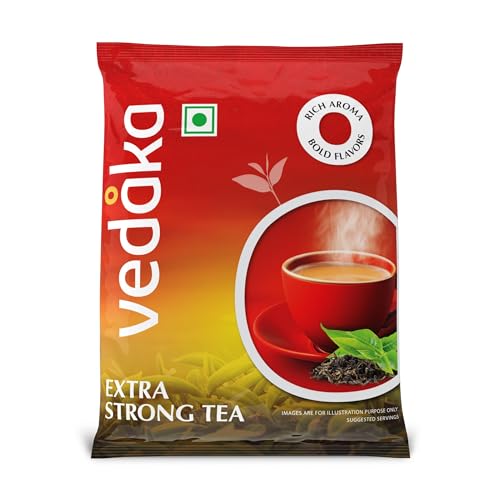 Image of Amazon Brand - Vedaka Extra Strong Tea Powder 500G | Kadak Chai | Bold & Aromatic | Black Tea