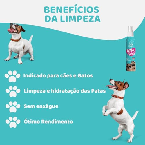 Kit Pós Banho Pet Clean - Limpa Orelhas, Patas, Lágrimas e Hidrata Patinhas
