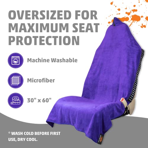 Image of Orange Mud Transition & Seat Wrap V2.0 - Purple Car Seat Cover, Changing Kilt & Towel in One - Quick-Dry, Secure Wrap for Runners, Cyclists, Triathletes, Gym & Outdoor Use