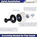 Shopauto M6 (24mm OD) Aluminum Tapered Washer Kit, Black Stainless Countersunk Bolts M6x20mm, 16-Set Kit for Cars SUVs Trucks Pickups ATV UTV (Black)