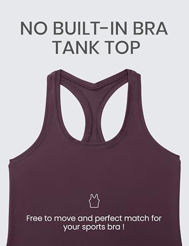 Image of CRZ YOGA Butterluxe Racerback Tank Waist Length | Yoga, Extremely Soft, Tight Fit, Scoop Neck, Sleeveless Tops for Women
