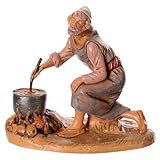  Holyart Berger Qui Cuisine à Genoux Santon PVC crèche Fontanini 12 cm