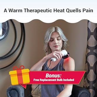 M PAIN MANAGEMENT TECHNOLOGIES Red Light Therapy Infrared Heating Wand by Theralamp – Handheld Heat Lamp Includes Replacement Bulb – Provides Muscle Pain Relief and Increased Blood Circulation