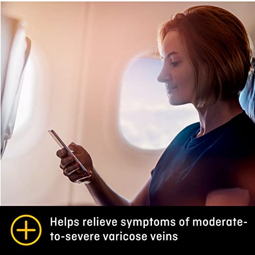 FUTURO Open Toe Knee Length Stockings for Men & Women, Large, Beige, Firm (20-30 mm/Hg)