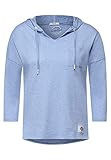 Kapuze Cecil Damen Shirt im Hoodie Style Quiet Blue Washed XXL