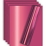 Hot Pink Metallic Foil HTV Heat Transfer Vinyl for Tshirt and Apparel 12