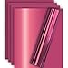 Hot Pink Metallic Foil HTV Heat Transfer Vinyl for Tshirt and Apparel 12" X 10"(Pack of 5, Fuchsia Pink)