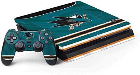 Skinit Decal Gaming Skin Compatible with PS4 Slim Bundle - Officially Licensed NHL San Jose Sharks Lineup Design