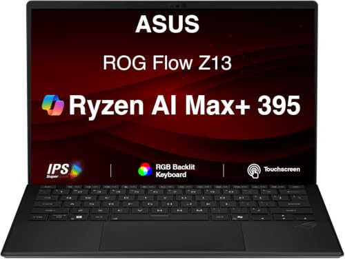 Image of MichaelElectronics2 Customized Laptop, Created Using ASUS ROG Flow Z13 AI Gaming 2-in-1 Laptop 13.4 inch Touchscreen (AMD Ryzen AI Max+ 395, 64GB LPDDR5X, 1TB, 2TB SSD, RGB KB, WiFi 7, Win 11 Pro)