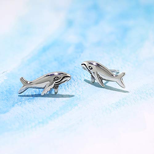 Boma Jewelry Sterling Silver Whale Stud Earrings3
