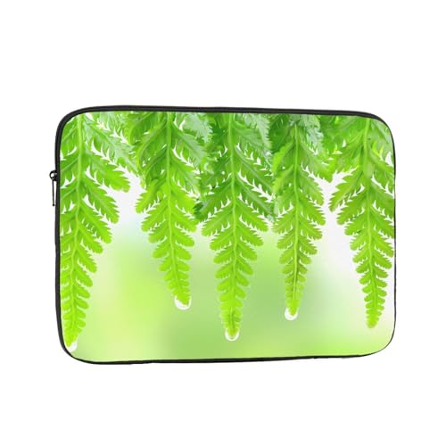 Fresh Green Leaves Laptop Sleeve Case 15 Inch Suitable For Notebook Computer Tablet Traveling Carrying Simple Case