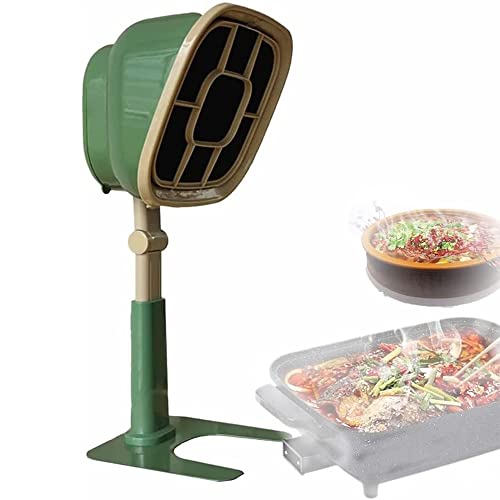 Desktop Range Hood, 66° Adjustable, Household Barbecue Hot Pot Portable Household Range Hood,Green