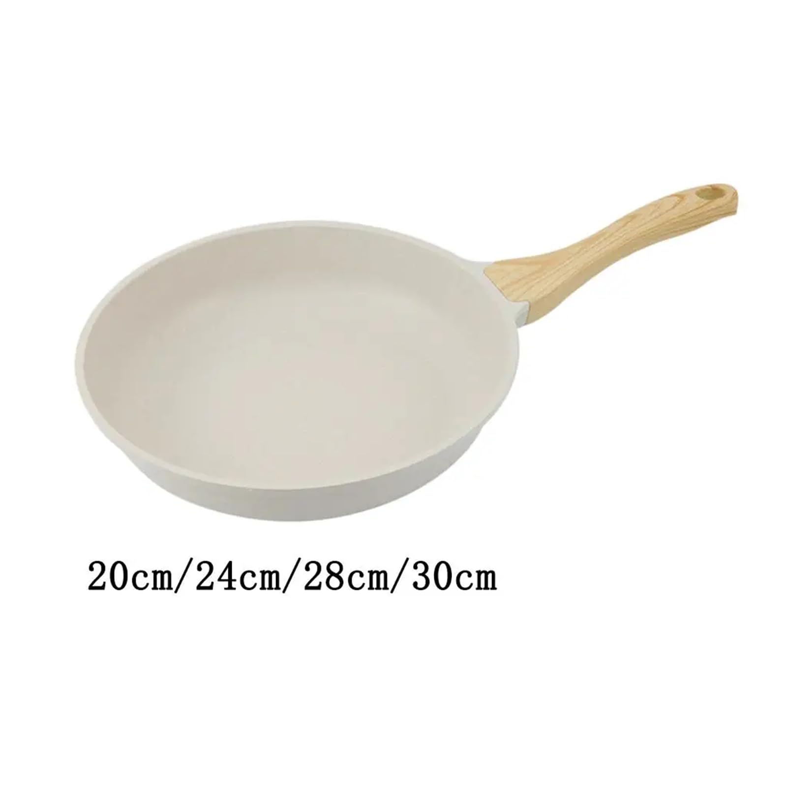 Patelnia nieprzywierająca z uchwytem biała powłoka granitowa kamień naczynia kuchenne patelnia do omletów patelnia do kuchni (średnica 30 cm)