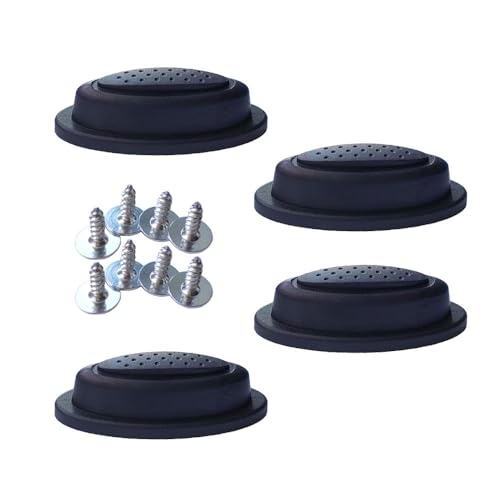 2 Pair Luggage Side Feet Suitcase Bracket Foot Replacements Luggage Case Legs with Screws, Anti-Slip Foot Nails, Travel Case Foot Studs, DIY Project