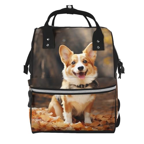 Sac à dos de voyage Corgi avec grand compartiment ordinateur noir
