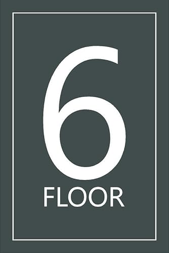 6th floor, grey informational sign - Self adhesive sticker (200mm x 150mm)