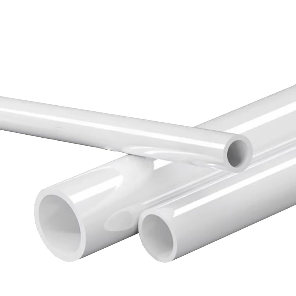 Tuyau en PVC Blanc - Lot de 2 raccords d'irrigation for Aquarium et Jardin de 500 mm, diamètre extérieur 6-20 mm(8x10mm)