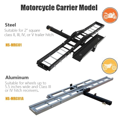 Porta motocicletas doble de acero plegable hasta 600 lb miniatura 7
