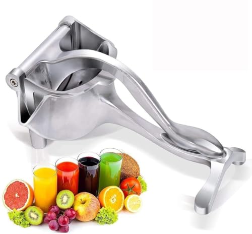 Image of Aluminum Hand Press Juicer Manual Citrus & Fruit Juicer for Kitchen Use Sturdy Metal Juicer for Home, Kitchen & Bar Easy-to Use Manual Machine