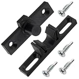 AERZETIX - Set mit 4 Verschlüssen für Moskitonetzrahmen + 16 selbstbohrende Schrauben Ø3,9 x 16 mm mit Senkkopf | Kunststoff schwarz