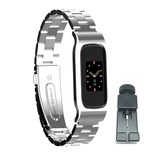 Image of Compatible with Fitbit Luxe Bands,Stainless Steel Metal Replacement Strap Wrist Band Compatible for Luxe Fitness Tracker
