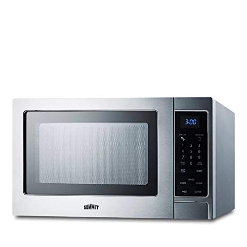 Kitchen Countertop Microwave Oven - 19" 0.9 cu.ft. Countertop Microwave Featuring Polished Stainless Steel Interior for Easier Cleanup and Digital Touchpad Includes Automatics Settings