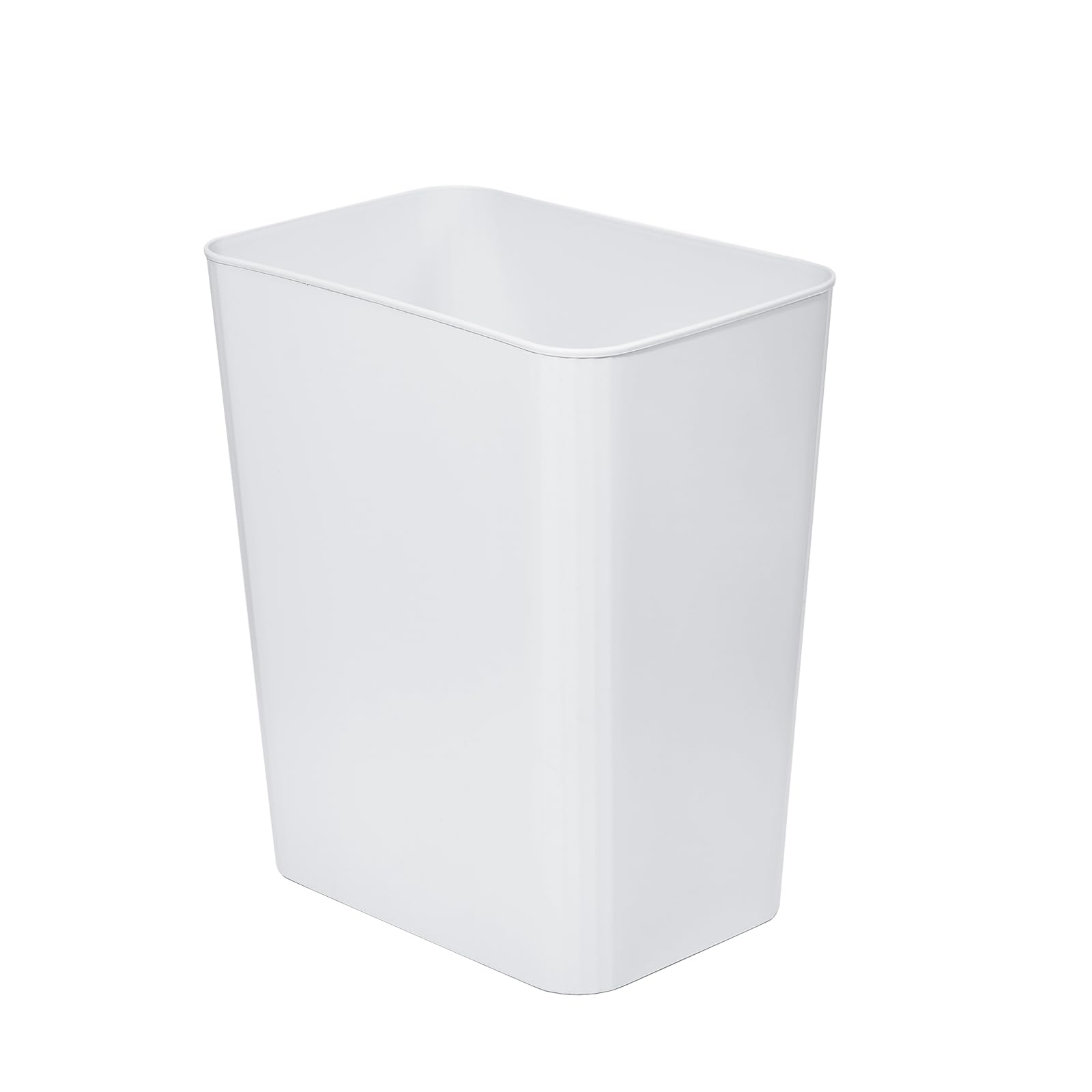 Trash Can - Plastic Waste basketbin - 3 5 Gallon- for Office Home Bathroom Kitchen Dormitory - White